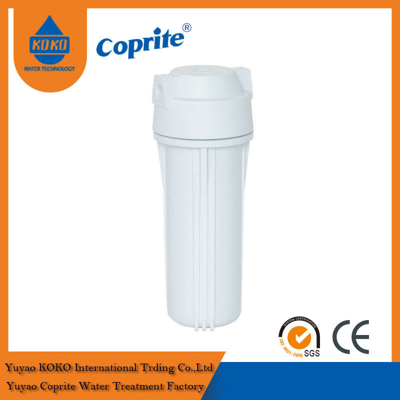 Double O Ring White Cartridge Filter Housing For Home Reverse Osmosis System